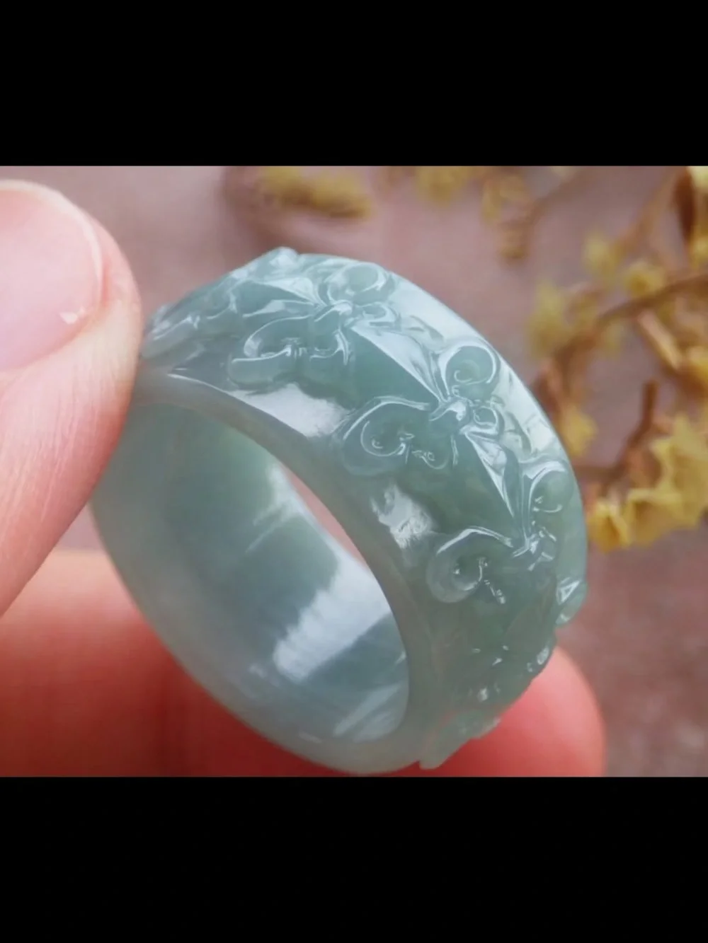Certificate Jadeite Jewelry Jade luck Green Ring Size8.5
